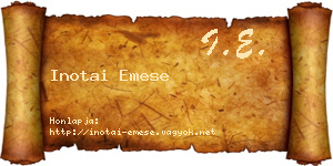 Inotai Emese névjegykártya